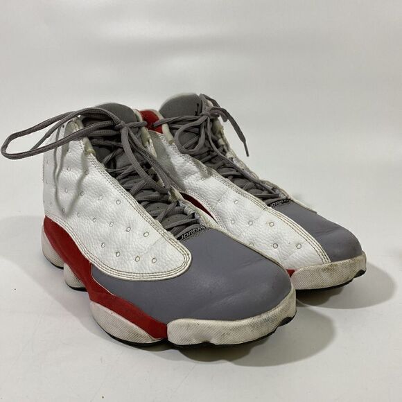 Mens Nike Air Jordan 13 XIII Retro Sneakers Red Grey Toe 414581-115 Size 10 - Picture 3 of 12